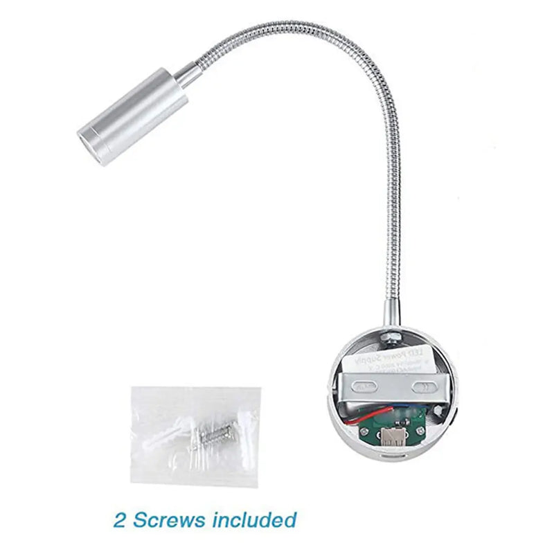 Axyaa LED Wall Lamp with USB Charging Port and Multi-Color Reading Light