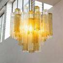 Axyaa Colorized Glass LED Chandelier for Living Room, Kitchen, Bedroom