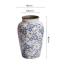 Axyaa Blue White Porcelain Vases Chinese Ceramic Home Decor Retro Floral Arrangements