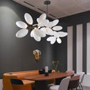 Axyaa Nordic Milk Glass Grape Chandelier: Smart LED Curve Lamp for Living & Dining Room