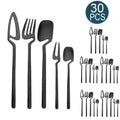 Axyaa Black Matte Stainless Steel Dinnerware Set for Elegant Dining