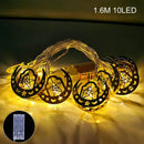 Axyaa Moon Star LED String Lights Eid Ramadan Home Decoration Party Supplies