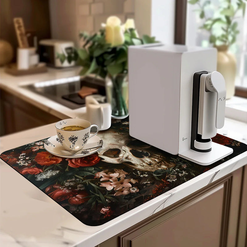 Axyaa Halloween Skull Drying Mat