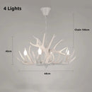 Axyaa Antler Resin Deer Horn Pendant Chandelier - Home Decor Lamp