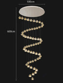 Axyaa Crystal Chandeliers: Modern Hall Staircase Indoor Lighting Ceiling Lamps
