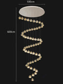 Axyaa Crystal Chandelier for Hall Staircase Indoor Lighting Ceiling Lamps Exquisite Living Room Fixtures