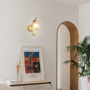 Axyaa Copper Flower Wall Lamp: French Retro Glass Bedroom Lighting