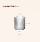 Axyaa Ribbed Vertical Striped Glass Tumbler Cup, 300ml Heat Resistant for Various Drinks