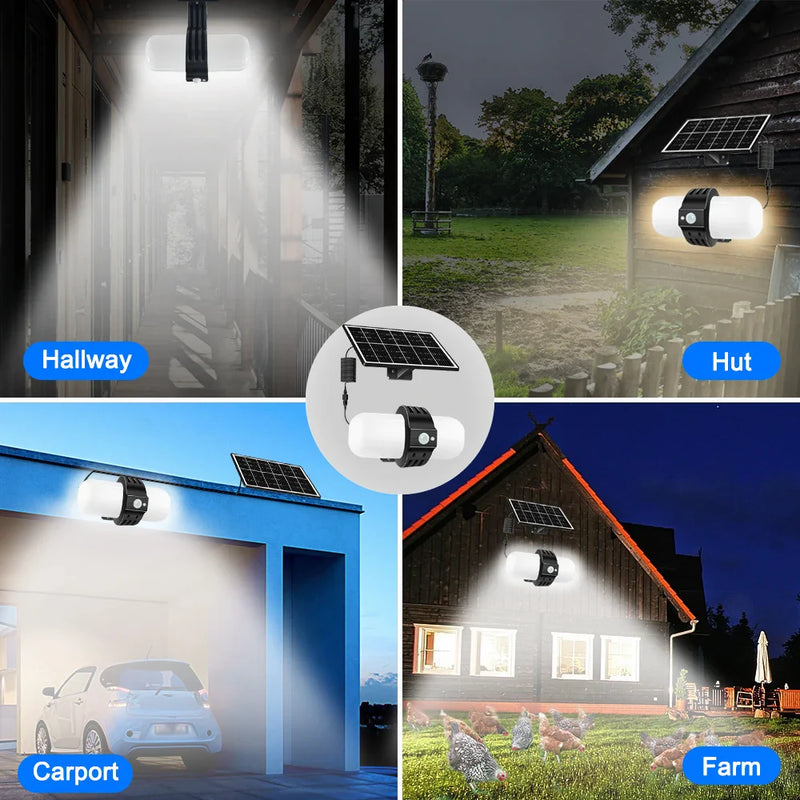 Axyaa 1000LM Solar Security Motion Sensor Flood Lights for Outdoor Garden