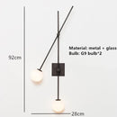 Axyaa Nordic Glass Pendant Wall Sconce, Minimalist Design for Foyer, Bedroom, Office, Coffee Shop