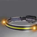 Axya COB LED Headlamp: Type-C USB Fast Charging, Waterproof, 7 Lighting Modes