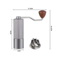 Axyaa Stainless Steel Manual Coffee Grinder with Extended Handle