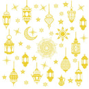 Muslim Eid Stickers Set for Festive Decor- Axyaa Islamic Eid Al Adha Lantern Moon Theme