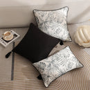 Grey Chinoiserie Floral Pillow Covers by Axyaa - Modern Living Room Decor