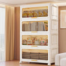 Axyaa Foldable Flip-Top Storage Cabinet: 3-6 Tier Kitchen/Bathroom/Living Room Organizer