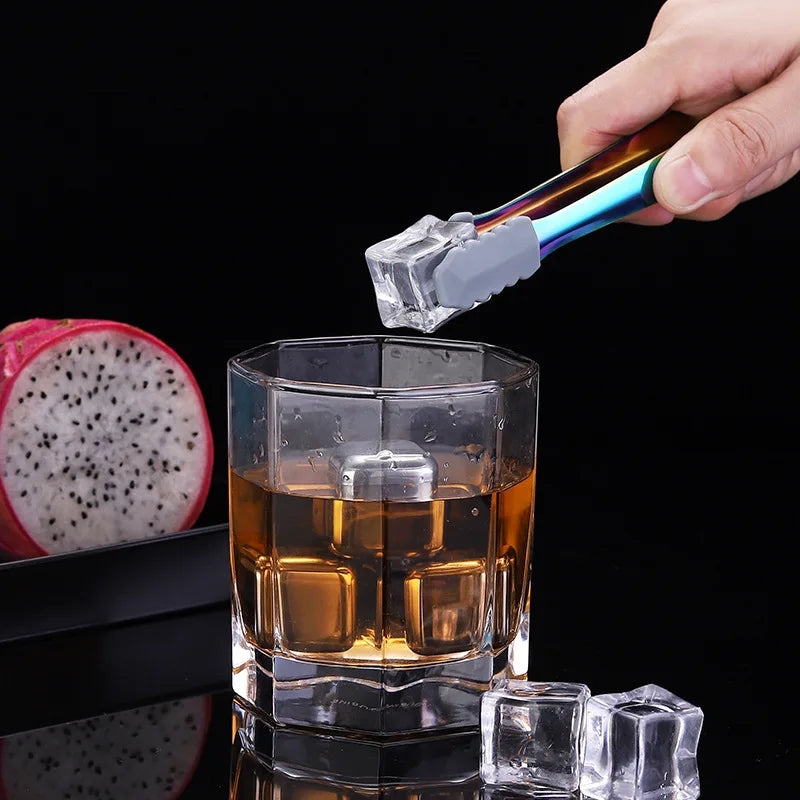 Axyaa Silicone Head Stainless Steel Food Tongs