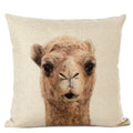 Axyaa Cute Animal Parrot & Deer Linen Pillowcase for Bedroom & Living Room