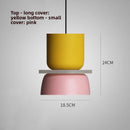 Axyaa Modern Macaron Pendant Light: Colorful Iron LED Hanging Lamp