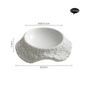 Axyaa Irregular Rock Texture Ceramic Double Layer Soup Plate - Set of 1
