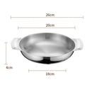 Axyaa Stainless Steel Seafood Rice Pot with Handle, Korean Ramen Cookware