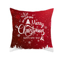 Axyaa Christmas Gift Pillowcase Red Print Cushion Cover for Home Sofa