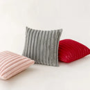 Axyaa Red Rabbit Fur Throw Pillow Covers Set, Cozy Christmas Home Decor