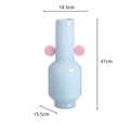 Axyaa Stained Glass Vase with Floral Arrangement Ears Bouquet Holder