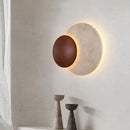 Axyaa Wabi Sabi Yellow Limestone Style LED Wall Lamp for Bedroom, Living Room, and TV Area