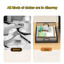 Axyaa Metal Mesh Desktop Drawer Storage Tray with Handle - Set of 2