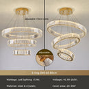 Axyaa Dimmable Crystal Chandelier: Modern LED Pendant Light for Stairs, Luminaria Fixtures