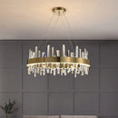 Axyaa Crystal Chandelier: Designer LED Lighting for Modern Living Spaces