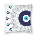 Evil Eye Black Art Cushion Cover Mystery Spirit Pillowcase by Axyaa