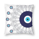 Evil Eye Black Art Cushion Cover Mystery Spirit Pillowcase by Axyaa