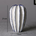 Axyaa Carambola Ceramic Vase: Decorative Porcelain Floral Arrangement for Living Room