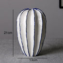 Axyaa Carambola Ceramic Vase: Decorative Porcelain Floral Arrangement for Living Room