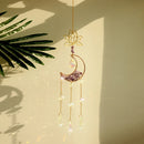 Axyaa Crystal Sun Catcher Prism Ball Moon Rainbow Wind Chimes Home Garden Decoration