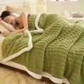 Axyaa Cozy Imitation Rabbit Plush Blanket: Soft, Fluffy, Warm, and Absorbent