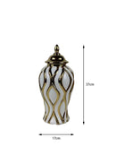 Axyaa Ceramic Electroplating Vase Jar - Luxury Home Decor Craft for Living Room Entryway