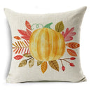 Axyaa Pumpkin Plant Linen Throw Pillowcases for Home Decor