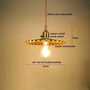 Axyaa Copper Glass LED Pendant Lamp for Home Decor & Lighting