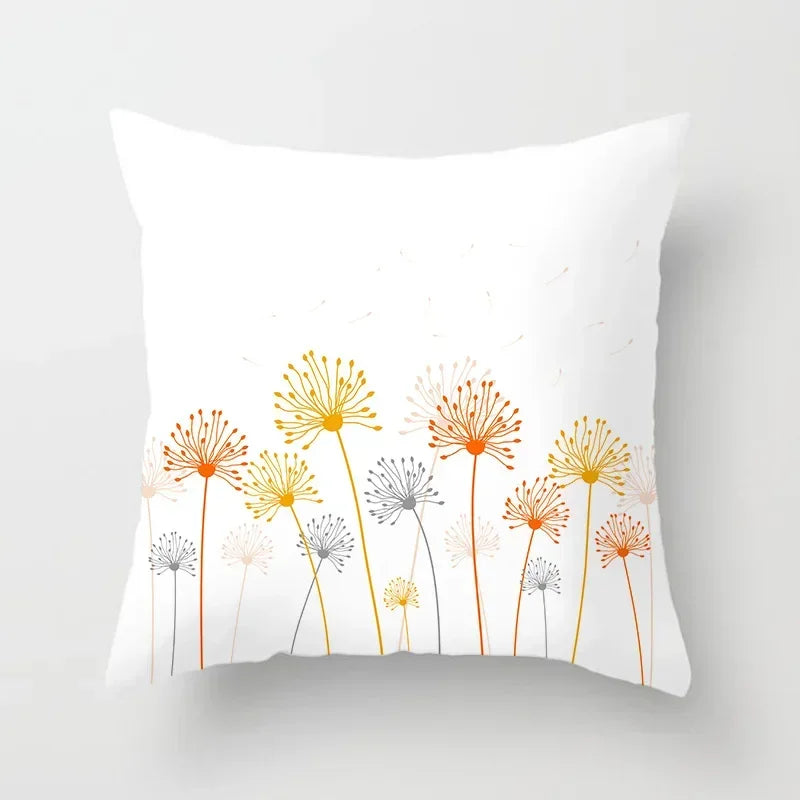 Axyaa Abstract Line Flower Print Pillowcase