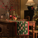 Axyaa Snowflake Jacquard Table Runner: Festive Décor for Winter Home