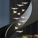Axyaa LED Luxury Chandelier for Living Room, Large Acrylic Design for Villa Stairway