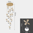 Axyaa Crystal LED Chandeliers for Living Room Dining Room Lighting