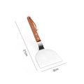 Axyaa Stainless Steel Wooden Handle Cooking Spatula Steak Pancake Frying Shovel