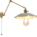 Axyaa Smoke Glass Ball LED Wall Sconce with Long Arm - Modern Nordic Wandlamp