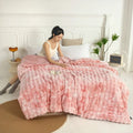 Axyaa Colorful Rabbit Plush Bubble Winter Quilt for Cozy Warmth