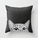 Axyaa Cute Cat Series Pillowcase: Square Office Decorative Cushion Cover