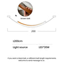 Axyaa Minimalist Belt LED Pendant Chandelier: Italian Design, Modern Style, Ideal for Living Room & Bar.