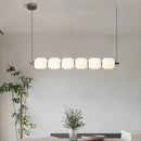 Axyaa White Glass Bulb Chandelier Pendant Lamp for Bedroom.